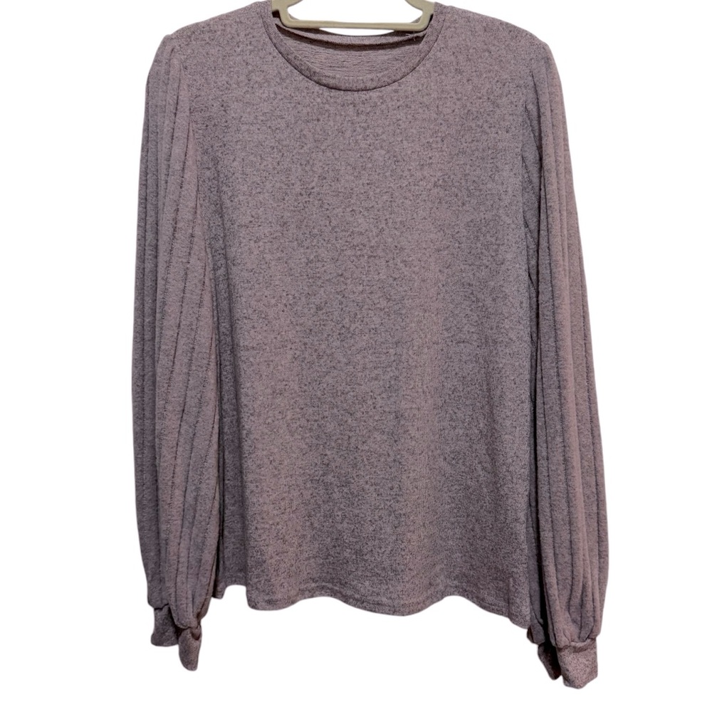 Shein - Sweater; NWOT - Size L - Pink/grey Heather, soft comfy